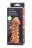 Телесная закрытая насадка с шариками Cock Sleeve Size M - 15,6 см. 