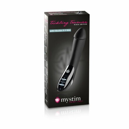 Вибратор с электростимуляцией Tickling Truman Black Edition - 27 см. 