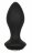 Черная анальная пробка с вибрацией и кристаллом Power Gem Vibrating Crystal Probe - 10,75 см. 