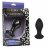 Черная анальная пробка с вибрацией и кристаллом Power Gem Vibrating Crystal Probe - 10,75 см. 