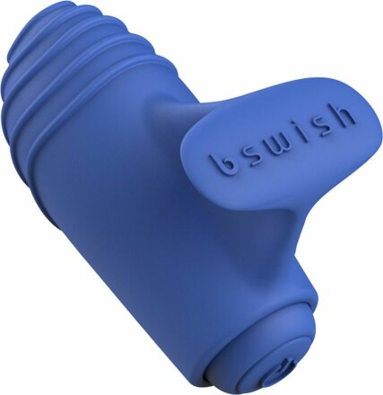 Синий вибростимулятор на пальчик Bteased Basic Finger Vibrator 