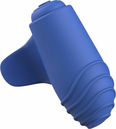 Синий вибростимулятор на пальчик Bteased Basic Finger Vibrator 