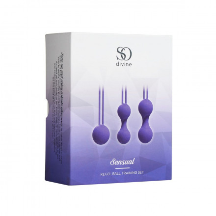 Набор из 3 фиолетовых вагинальных шариков Kegel Training Set 