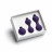 Набор из 3 фиолетовых вагинальных шариков Kegel Training Set 