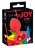 Красная силиконовая анальная пробка с красным кристаллом Joy - 7,2 см. 