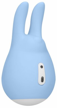 Голубой клиторальный стимулятор Love Bunny - 9,4 см. 