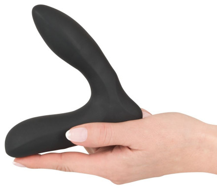 Черная анальная втулка с вибрацией и функцией расширения Inflatable Vibrating Prostate Plug 