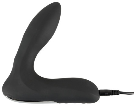 Черная анальная втулка с вибрацией и функцией расширения Inflatable Vibrating Prostate Plug 