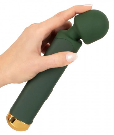 Зеленый wand-вибромассажер Luxurious Wand Massager - 22,2 см. 