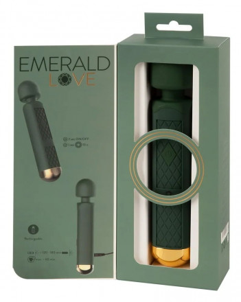 Зеленый wand-вибромассажер Luxurious Wand Massager - 22,2 см. 
