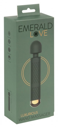 Зеленый wand-вибромассажер Luxurious Wand Massager - 22,2 см. 