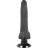 Черный вибратор на присоске Basecock Realistic Vibrator 2in1 - 18,5 см. 