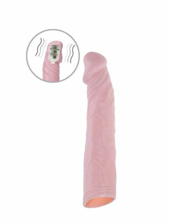 Телесная насадка с вибрацией Sex Expert - 18 см. 