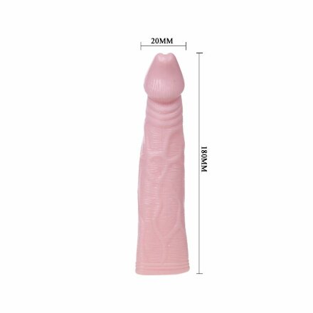 Телесная насадка с вибрацией Sex Expert - 18 см. 