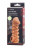 Телесная закрытая насадка с шариками Cock Sleeve Size L - 17,6 см. 