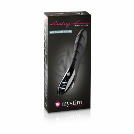 Вибратор с электростимуляцией Sizzling Simon Black Edition - 27 см. 