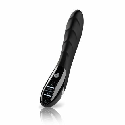 Вибратор с электростимуляцией Sizzling Simon Black Edition - 27 см. 