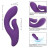 Фиолетовый вибратор-кролик Stella Liquid Silicone Dual Pleaser - 17,25 см. 