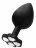Черная анальная пробка с прозрачным кристаллом-клевером Lucky Diamond Butt Plug - 9,6 см. 