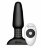 Чёрная вибровтулка с ротацией шариков RIMMING REMOTE CONTROL PLUG BLACK - 15,2 см. 