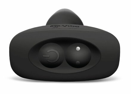Чёрная вибровтулка с ротацией шариков RIMMING REMOTE CONTROL PLUG BLACK - 15,2 см. 