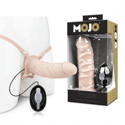 Поясной полый вибратор Mojo Throttle - 18 см.   