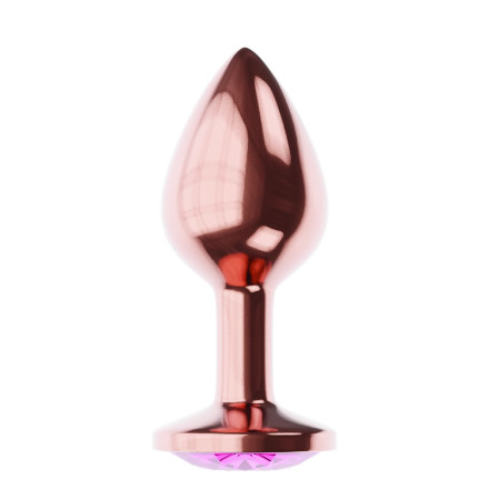 Пробка цвета розового золота с лиловым кристаллом Diamond Quartz Shine L - 8,3 см. 