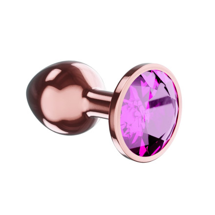 Пробка цвета розового золота с лиловым кристаллом Diamond Quartz Shine L - 8,3 см. 