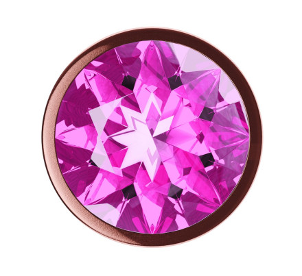 Пробка цвета розового золота с лиловым кристаллом Diamond Quartz Shine L - 8,3 см. 