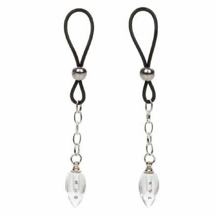 Подвески на соски с прозрачными капельками Non-Piercing Nipple Jewelry Crystal Teardrop 