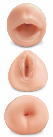 Комплект из 3 мастурбаторов All 3 Holes: вагина, анус, ротик 