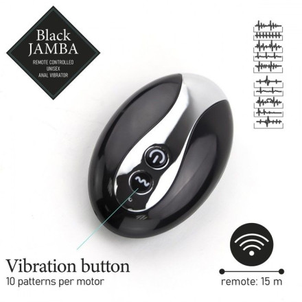 Универсальный анальный массажер Black Jamba Anal Vibrator - 12 см. 