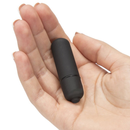 Черная вибропуля X-Basic Bullet Mini One Speed - 5,9 см. 