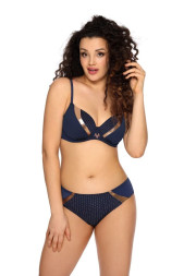 Купальный лиф plus size со вставками с медным блеском