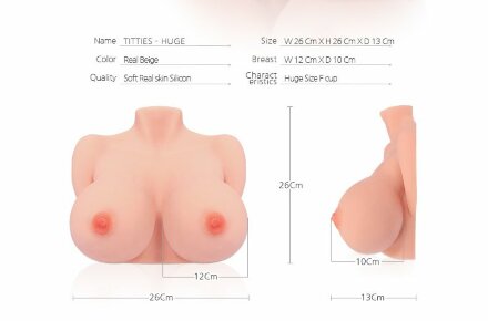 Мастурбатор-полуторс с пышным бюстом TITTIES F_cup 