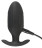 Черная анальная втулка с вибрацией и электростимуляцией Vibrating E-Stim Butt Plug - 9,2 см. 