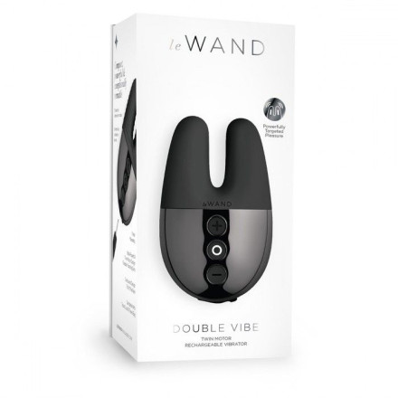 Черный вибратор с ушками Le Wand Double Vibe 