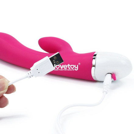 Розовый вибратор-кролик Dreamer Rechargeable Vibrator - 21 см. 