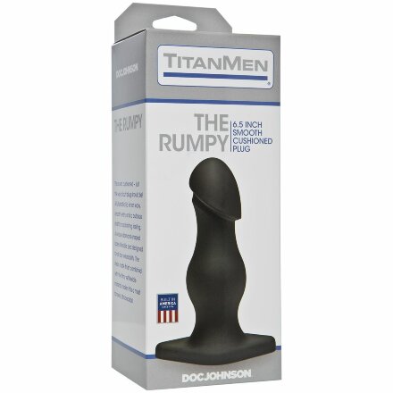 Чёрная анальная пробка TitanMen The Rumpy - 16,5 см. 