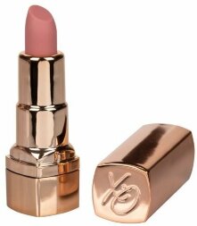 Золотистый вибратор-помада с бежевым мягким кончиком Hide &amp; Play Rechargeable Lipstick
