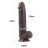Коричневый фаллоимитатор Sliding-Skin Dong 9.5 - 24 см.  