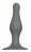 Серый удлиненный анальный стимулятор PLUG WITH SUCTION CUP - 10,3 см. 