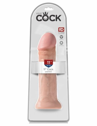 Фаллоимитатор-гигант телесного цвета на присоске 11&quot; Cock - 28 см.  