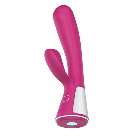 Розовый интерактивный вибратор Kiiroo Ohmibod Fuse - 18 см. 