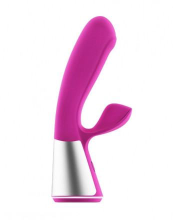 Розовый интерактивный вибратор Kiiroo Ohmibod Fuse - 18 см. 