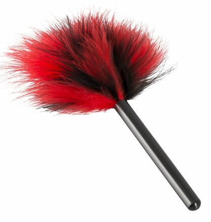 Красно-черная пуховка Mini Feather - 21 см. 