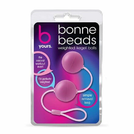 Розовые вагинальные шарики Bonne Beads 