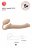 Телесный безремневой страпон Silicone Bendable Strap-On M 