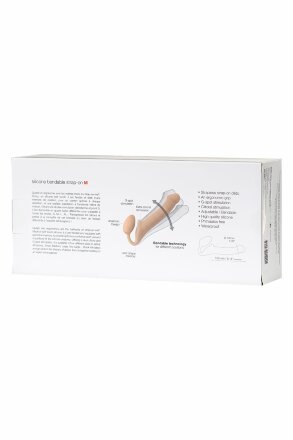 Телесный безремневой страпон Silicone Bendable Strap-On M 