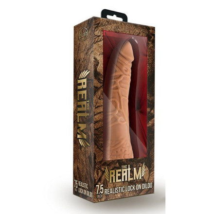 Насадка-фаллоимитатор для трусиков с плугом Realistic 7.5 Inch Lock On Dildo - 19 см. 